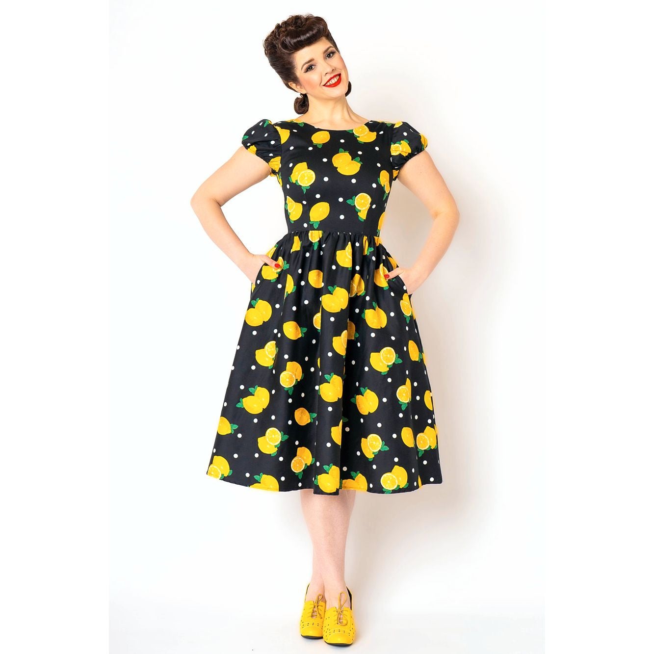 Lemon polka best sale dot dress